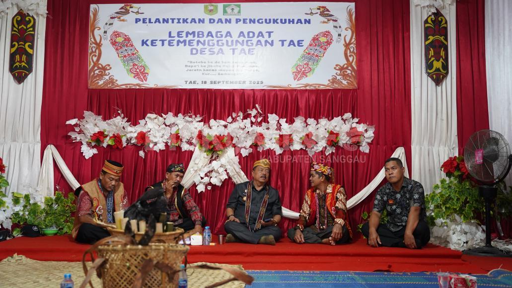 Pengukuhan Temenggung Tae, Bupati Tegaskan Pentingnya Peran Pemimpin Adat