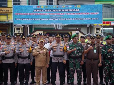 Polres Sanggau Gelar Apel Pasukan Operasi Lilin Kapuas 2025