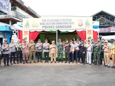 Pastikan Keamanan Nataru, Bupati Sanggau Tinjau Pos Operasi Lilin Kapuas