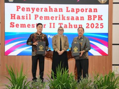 Penyerahan Laporan Hasil Pemeriksaan (LHP) Semester II Tahun 2025