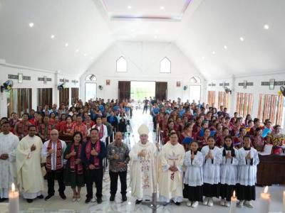 Peresmian Gereja Katolik Stefanus Martir Sebandang Desa Lumut, Ini Pesan Bupati Sanggau