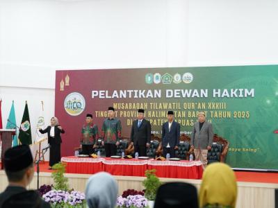 Sekda Sanggau Hadiri Pelantikan Dewan Hakim MTQ XXXIII Provinsi di Kapuas Hulu