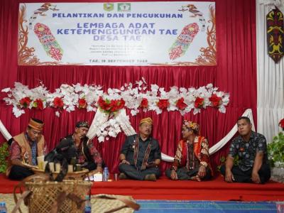 Pengukuhan Temenggung Tae, Bupati Tegaskan Pentingnya Peran Pemimpin Adat