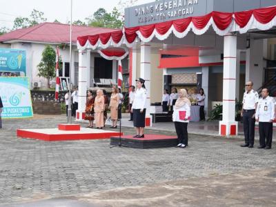 Wakil Bupati Sanggau Pimpin Upacara Hari Kesehatan Nasional ke-61: Wujudkan Generasi Sehat Menuju Indonesia Emas 2045