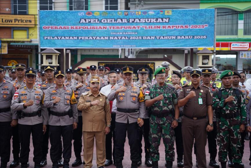 Polres Sanggau Gelar Apel Pasukan Operasi Lilin Kapuas 2025
