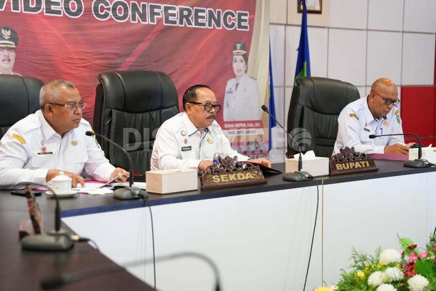 Bupati Sanggau Ikuti Rakor Evaluasi Realisasi APBD 2025 Bersama Mendagri