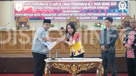 LKPJ Bupati Sanggau 2024 Disampaikan Rapat Paripurna