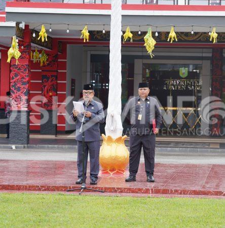 Bupati Sanggau Pimpin Upacara Peringatan Hari Lahir Pancasila